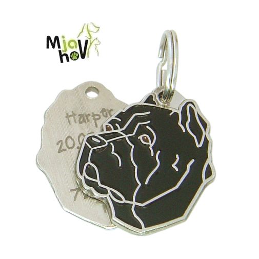 ID tegn-cane-corso-italiano-sort-indgraverede.jpg Personlige hundetegn MjavHov - indgraverede hundetegn online